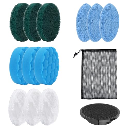Electric Spin Scrubber Brush Heads Set, 12 Pack Replaceable Brush Heads for Cordless Power Scrubber, for Household Cleaning Brushes Kitchen Bathroom Floor Tile Car