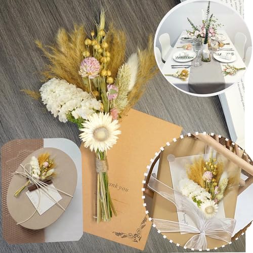 Bouquet mini de flores secas estilo boho natural miniatura 6