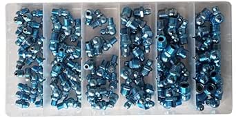 Set Ingrassatori M6 - 80 Pezzi Con Testine A 45°/90°/180° E Cappucci Protettivi - Per Pistole Grasso - Foto 4