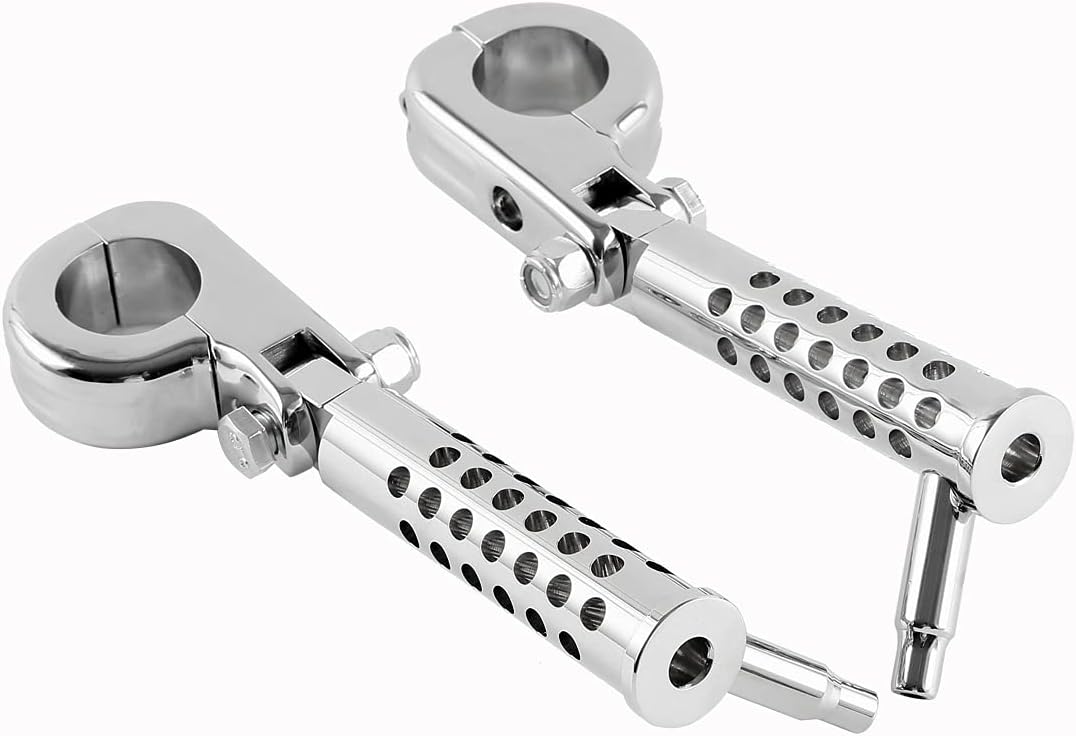 Green-L Universal Motorcycle 1.25" Highway Footpegs with P Mount Clamp Fit for Harley 32mm Crash Bar
