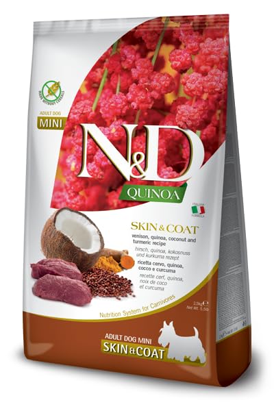 Farmina, N&D Quinoa Skin & Coat Cervo, Cocco & Curcuma