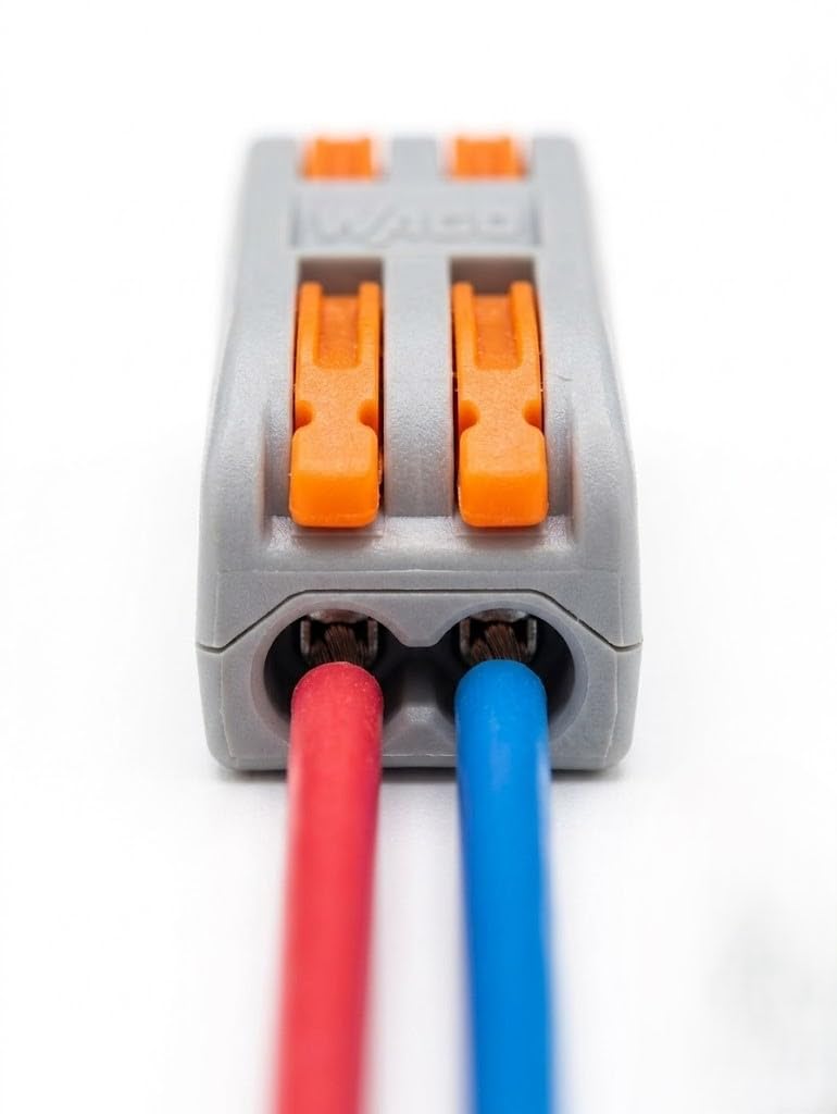 2-in-2-out Lever Nut Wire Connectors, 30 Pieces | Fast Splicing, Reusable Design, Quick Connect, DIY Wire Joints, Terminal Blocks Kit-image-3