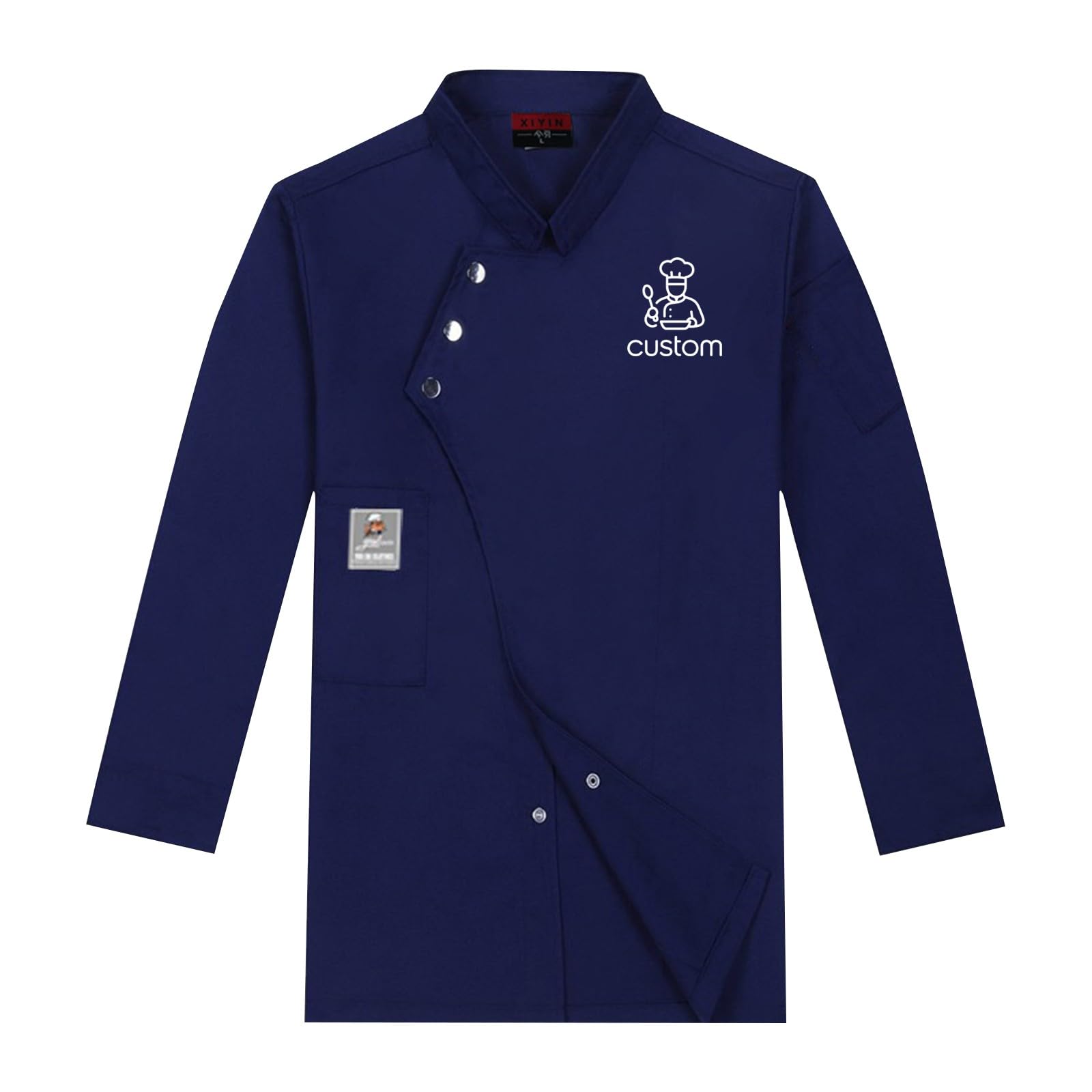 Custom Chef Coat Men Women Personalized Text/Logo Embroidered Shirt Chef Jackets Personalized Work Jacket Shirt Uniform