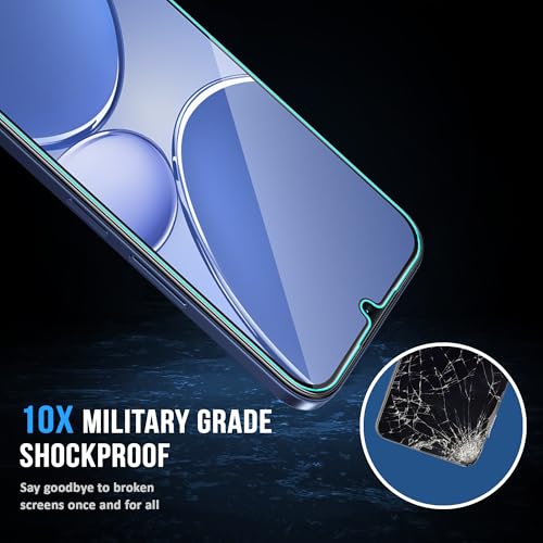 Image of ArmourPro Tempered Glass for Realme P4 Lite - 9H Screen Protector with Black Border, Anti Scratch, Edge-to-Edge Coverage, HD Clarity, Smooth Touch, Case Friendly | Black