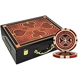 MRC 500pcs Ultimate Poker Chips Set with High Gloss Wood Case