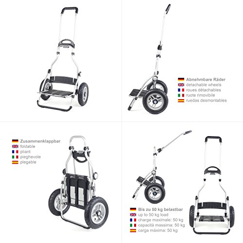 Andersen Einkaufstrolley Royal mit kugelgelagertem Luftrad 25 cm und Einkaufstasche Senta weiß 49 Liter – Bild 3