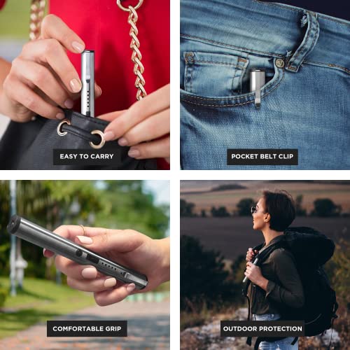 Guard Dog Security Enlight Pen Stun Gun With Flashlight, Self Defense Device, Battery Life Indicator, Belt Clip, Non Lethal Weapon For Women And Men, 6.10 Inches - Blue #TOP3