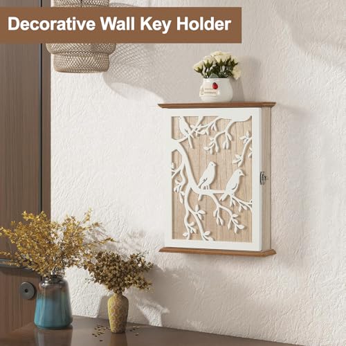 Ahuonel KEY HOLDER FOR WALL Holder Wall Mount, Key Hooks Hanging Key Rack Wall Key Holder, Wood Key Hanger Wall Mount Key Organizer With 6 Key Hooks For Home Decor Office Entryway Hallway thumb #3