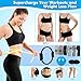 Goocrun Pilates Ring Set Exercise Equipment with Fabric Resistance Bands Set, Pilates Ball, Sliding Disks – Workout Equipment Home Gym Includes Complete Fitness Poster (Black)