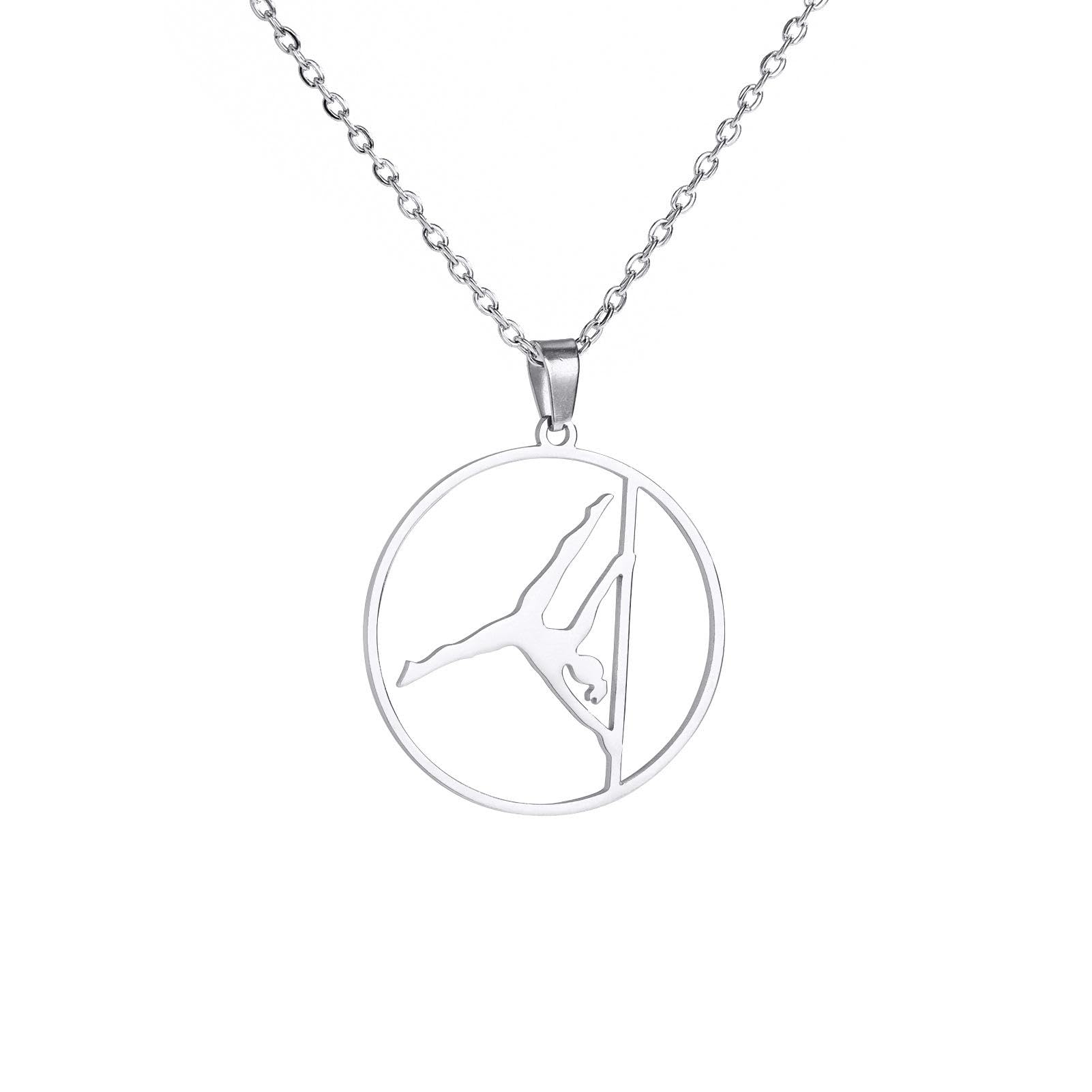 Classico Collana Uomo Donna Gioielli Ciondolo Pendente Necklace Artistic Gymnastics Pole Dance Support Action Pendant Necklace