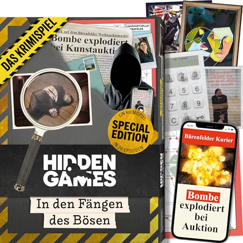 Hidden Games Tatort - In den Fängen des Bösen - Krimispiel - (Special Edition) - Mordfall lösen Spiel | Crimegame | Krimigame | Versteckte Spiele für Erwachsene | Hiddensee | Fall lösen