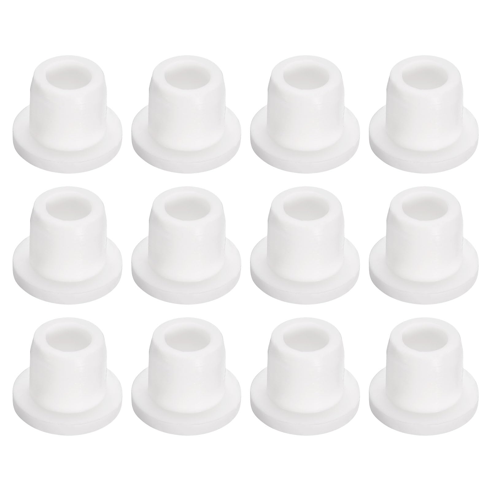 uxcell 12Pcs White Plug Holes, Waterproof Rubber Button Plug for 10mm / 0.39" Hole