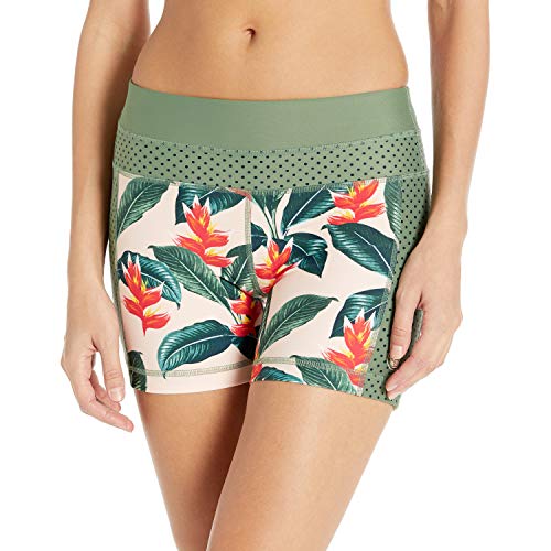 Body Glove Women's Splash Elastic Waist Hybrid Swim Short with UPF 50+, Sweet Escape Floral, Small