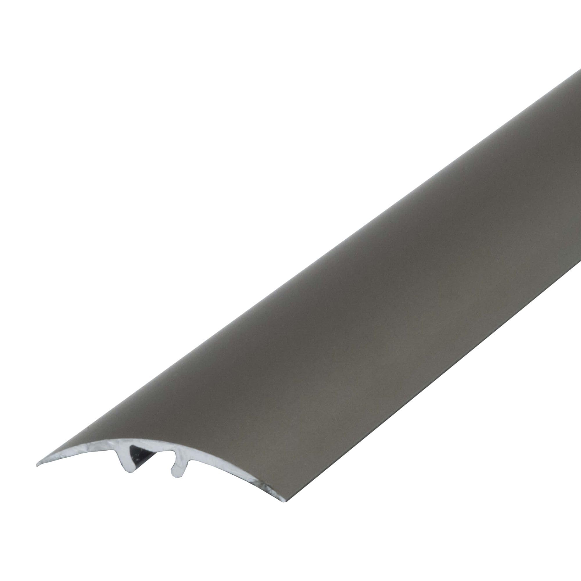 Profil d'adaptation Dalsys 180cm x 50mm, aluminium champagne, profil de compensation de hauteur, barre de seuil sol, barre de transition extra large pour stratifié et vinyle, seuil de porte