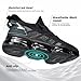 Luogoks Men's Air Cushion Running Shoes Breathable Tennis Basketball Sneakers Non Slip Workout Casual Sport Shoes Gym Training Comfortable Fashion Shoes Black/White