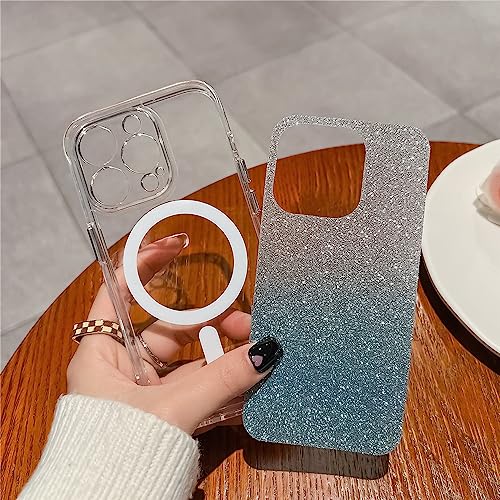 Housse violette magnétique de protection pour iPhone 14 Plus 13 12 11 carré paillettes - 3