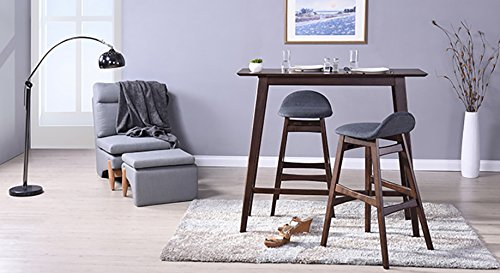 Image of Urban Ladder Beke Bar Stools - Set of 2 (Finish : Dark Walnut)