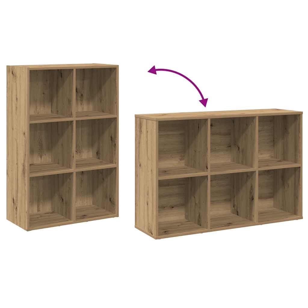 Générique Klasyczna szafka na książki, elegancki design, 6 przegródek do przechowywania książek, czasopism DVD, wytrzymały regał inżynieryjny, uniwersalna półka do umieszczenia