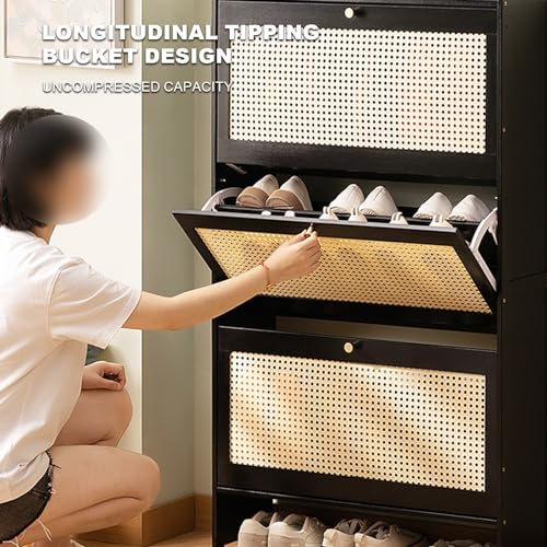 Armoire de rangement à chaussures compacte pour entrée encombrée