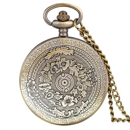 Image of VIGOROSO Women's Quartz Vintage Pocket Watch for Men Pocketwatch Women Unisex Accessory Analog Display Pendant Steampunk Costume Cosplay Prop Christmas Birthday Gift for Her Him Ideal Gifts