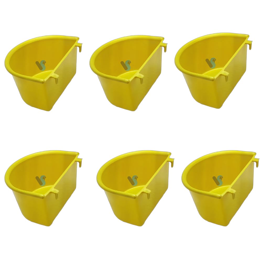 Birds Cage Food Feeder 250ml D Type Cup for Love Birds,Finches,Cockatail,Conure,Pigeons (Pack of 6) (B0CVF1TJB8) Amazon Price History, Amazon Price Tracker