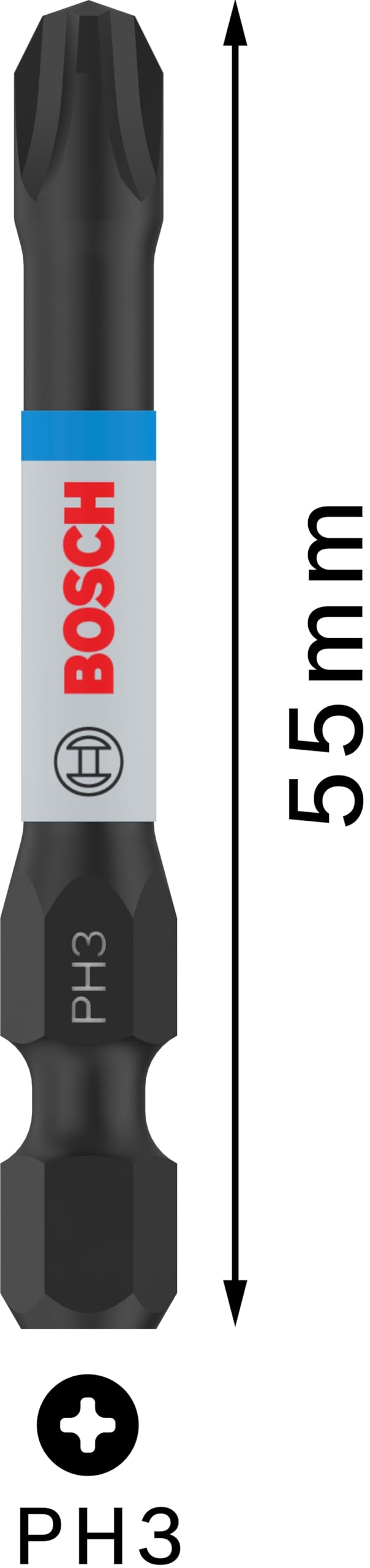 Bosch 2X PRO Phillips Impact Bit (125 x 50 mm, Professional Accessory Screwdriver, Screwdriver) - Image 3