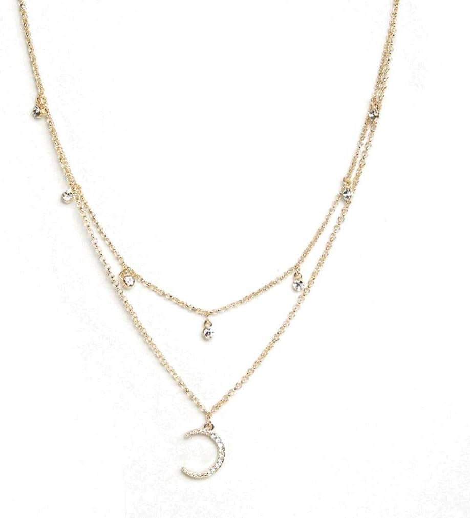 Ariana Grande Moon and Star Layer Necklace