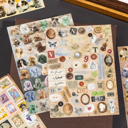 Image of Sticker Book with 1800+ Stickers, 30 Pages | Scrapbooking, Journaling, Decorative Stickers, Collage Style, Arts & Crafts
