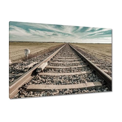 Chemin de fer décoration murale 120 x 80 cm pour habiller un mur vide