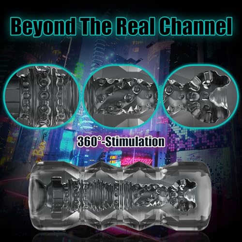 Image of Male Masturbator with 3D Textured, TPE Pocket Pussy Male Sex Toy | Masturbation Sleeve with Storage Box, Penis Training Sex Toy for Men, Couple Sex Toys & Game