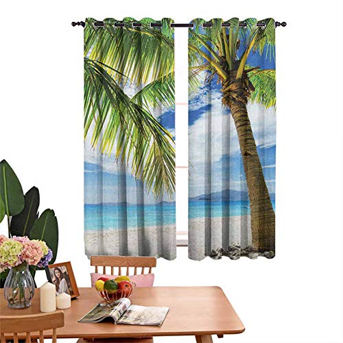 Insulated Solid Grommet top Windproof Curtain Sandy Beach Isolated Philippines Hot Sunny Travel