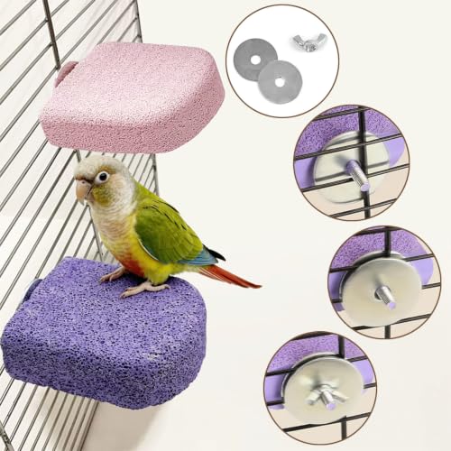Image of 4 PC Bird Perch Stand Pet Teeth Grinding Stone for Small Birds