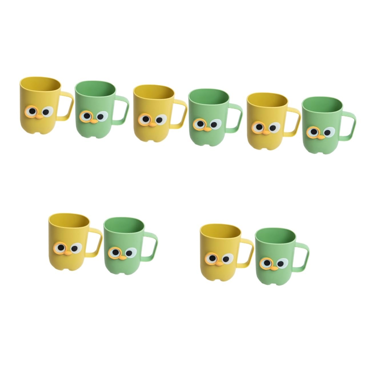 5 Set Coppa di Spazzolino da Cartone Animato Divertente Porta di Spazzolino da Denti Dente Ragazzo Coppette Multiuso Tazza per Spazzolare I Denti del Bagno Riutilizzabile 2 Pezzi*5