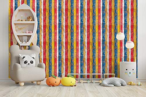 Image of DWELLSINDIA Multi Wood Self Adhesive Wallpaper Peel & Stick, Waterproof, Scratch Resistant, Laminated (41cm x 244cm, Wood Multi)