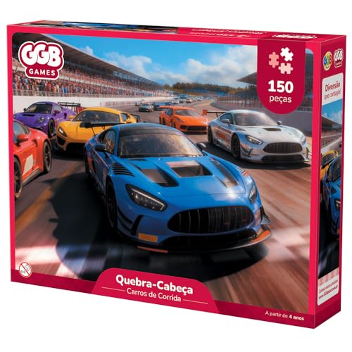 Quebra Cabe&ccedil;a 150 Pe&ccedil;as Carros de Corrida GGB Plast
