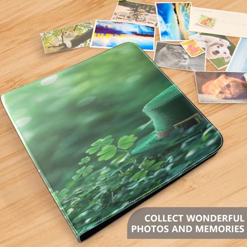 Álbum de Fotos Scrapbook Adhesivo DIY Día de San Patricio Tréboles Sombrero de Duende 3 Anillos 40 Páginas 8x10 miniatura 5