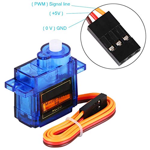 Image of REES52 10Pcs SG90 Micro Servo Motor 9G Servo with 120pcs Multicolored Dupont Wire 40pin Male to Female, 40pin Male to Male, 40pin Female to Female Breadboard Jumper Wires for Arduino