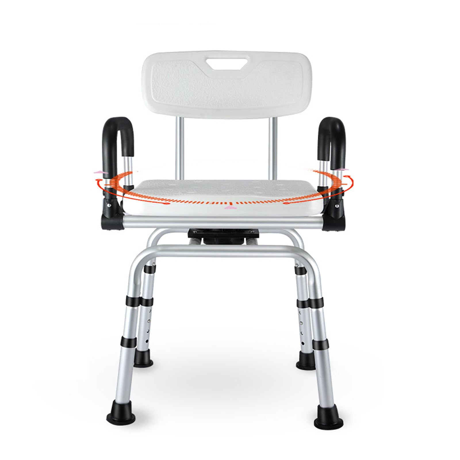 Silla De Ducha Resistente con Respaldo, Asiento De BañO MéDico Ajustable, Silla De BañEra con Brazos para Ducha Interior, para Discapacitados, Personas Mayores Y Ancianos, Antideslizante