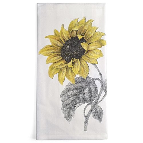 Montgomery Street Sunflower Cotton Flour Sack Dish Towel #TOP1