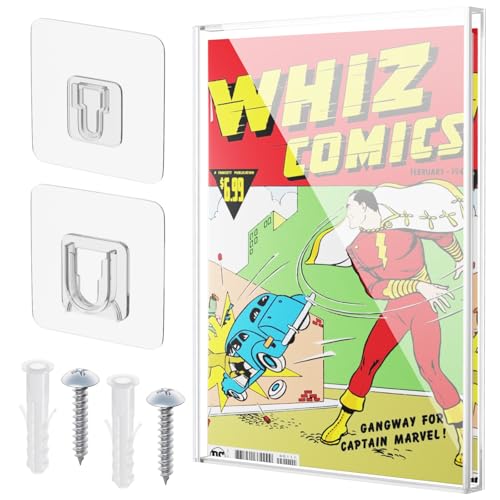 Acrylic Comic Display Case - Wall Mounted, UV-Protection, Silver Age Comic Showcase, 10.7' x 8'