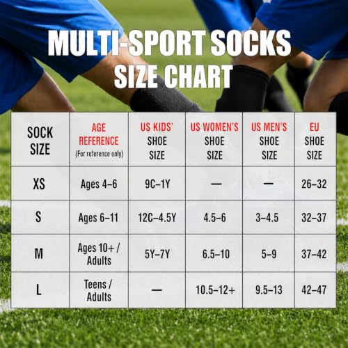Image of GRAPMKTG 3 Pack Softball Soccer Socks Baseball Football Socks for Youth Men and Women