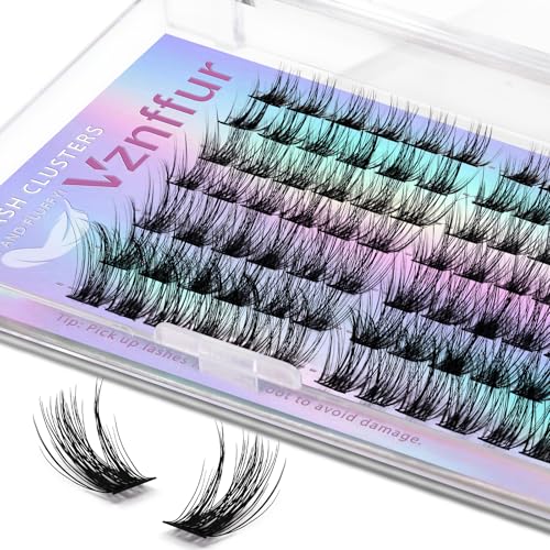 Wispy Lash Clusters Natural Eyelash Clusters C Curl Cluster Eyelash Extensions 10-18 mm Mix Length Individual Lashes with Thin Lash Band