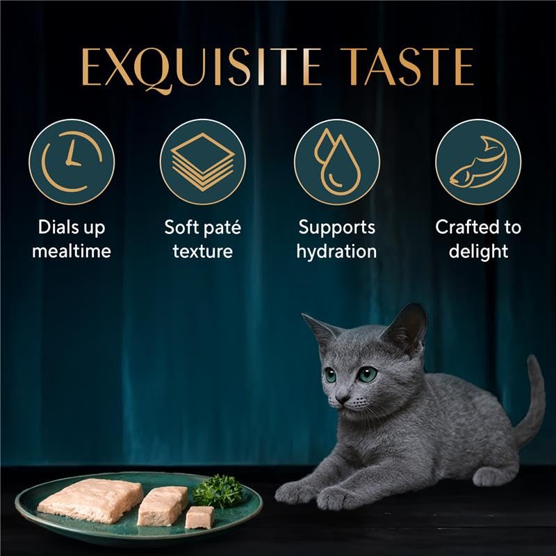 Image of Sheba Pate Kitten Wet Cat Food, Maguro, 70g, Soft Pate Texture, Hydrating Food Crafted Ingredients, Balanced Nutrition for Muscle Development ​