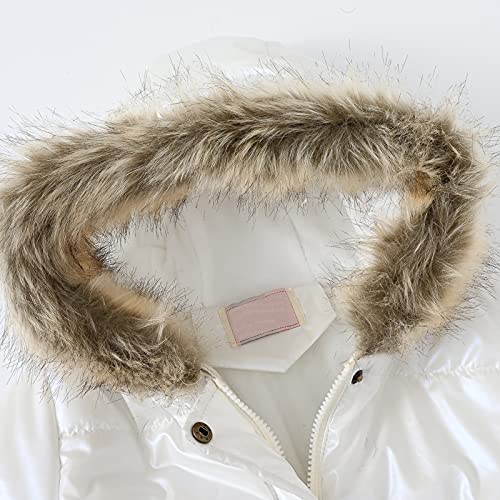 Girls' Winter Coat Waterproof Long Parka Warm Hooded Puffer Jacket with Faux Fur Kids Sherpa Lined Down Coat Outwear3