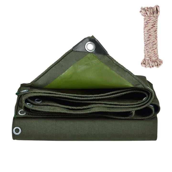 COEWUR Lona Impermeable 2x2 Verde 450 g/m² Lonas Impermeables Exterior con Ojales y Cuerda Resistente Desgarro y Sol Lona para Camión, Piscina, Tienda de Campaña, Sitio de Construcción