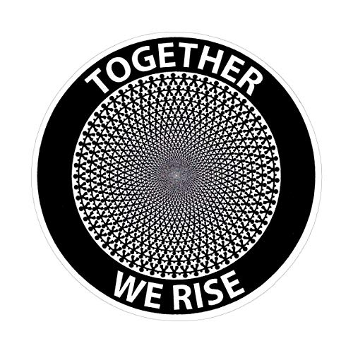 Custom Sticker Makers Together We Rise Anti-Racist Civil Rights Social Justice Activism Small Bumper Sticker Laptop Decal 3.75-by-3.75 Inches Round