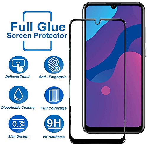 Image of Screen Protector for Huawei Honor 9A (Black) Tempered Glass Edge-to-Edge 6D Screen Guard With Installation Kit