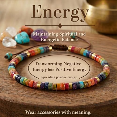 Image of Young & Forever Artisan Semi-Precious Gemstone Bracelet for Women & Girls - 7 Chakra Healing Crystal Jewellery with Heart Locket, Tree of Life & Divine Charms - Ideal Birthday