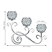 Candelabra Home Holiday Decorative,Silver Candlestick Centerpiece,flameless Candles,Crystal Candle Holders for Wedding Dining Coffee Table Candlelit Banquet Fireplace Wall