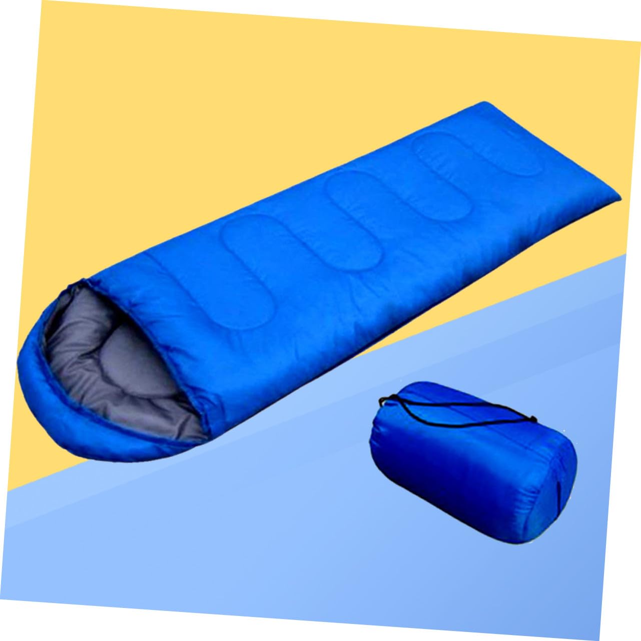 ibasenice Sacco Pelo da Campeggio Sacco Pelo Compressione Resistente Busta per Adulti Esterno per Freddo Cappuccio Coulisse
